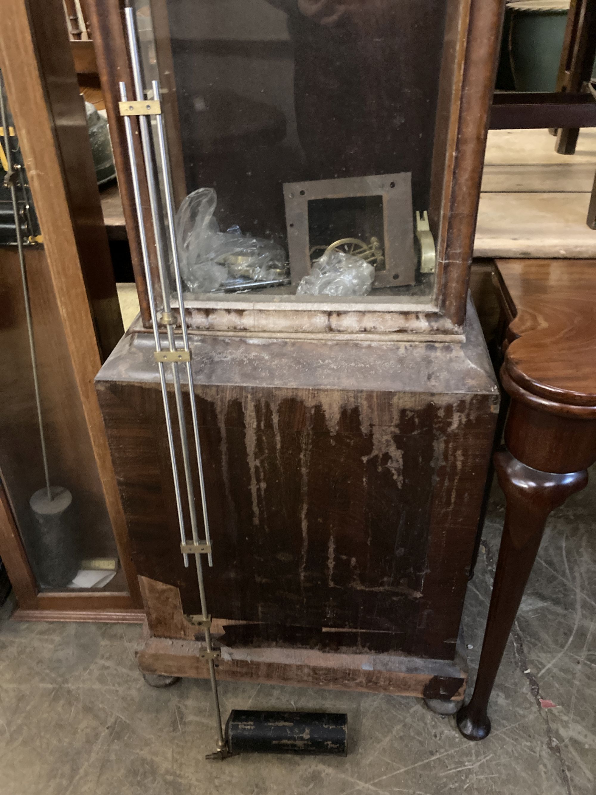 A rare and incomplete James Ritchie & Son electrically controlled regulator longcase clock, the dial inscribed from Royal Observatory,